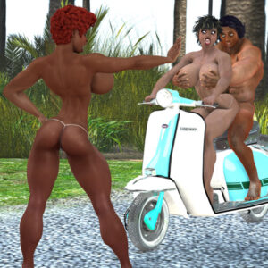 Busty big boobs tits sexfight mate poaching black beauties hardbodies G-string naked